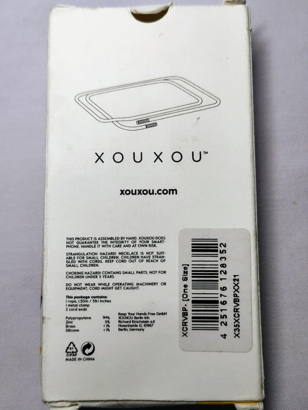 Xouxou Phone Case Rope lanyard Purple Pink Blue